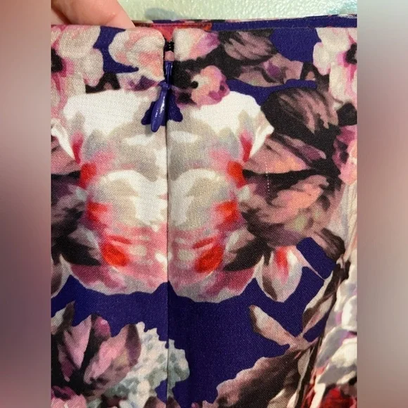 Talbots Womens Plus Lined Floral Boho Carrier Pencil Skirt Back Zip  22W New - Picture 8 of 14